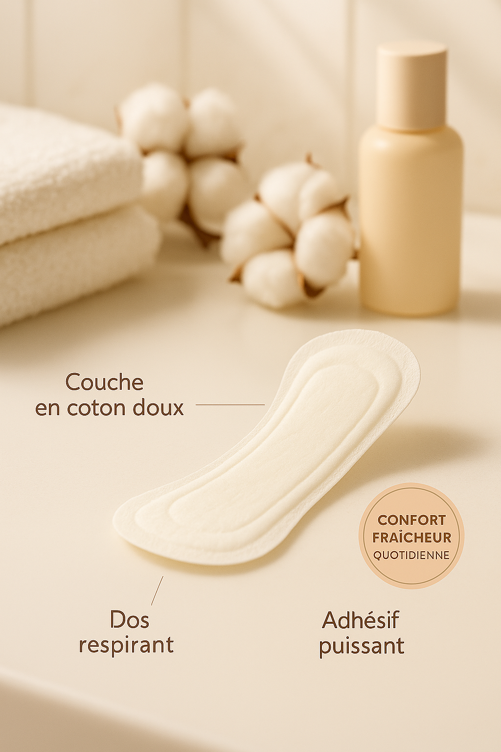 Protège-Slip Ultra-fin en Coton naturel – Usage Quotidien